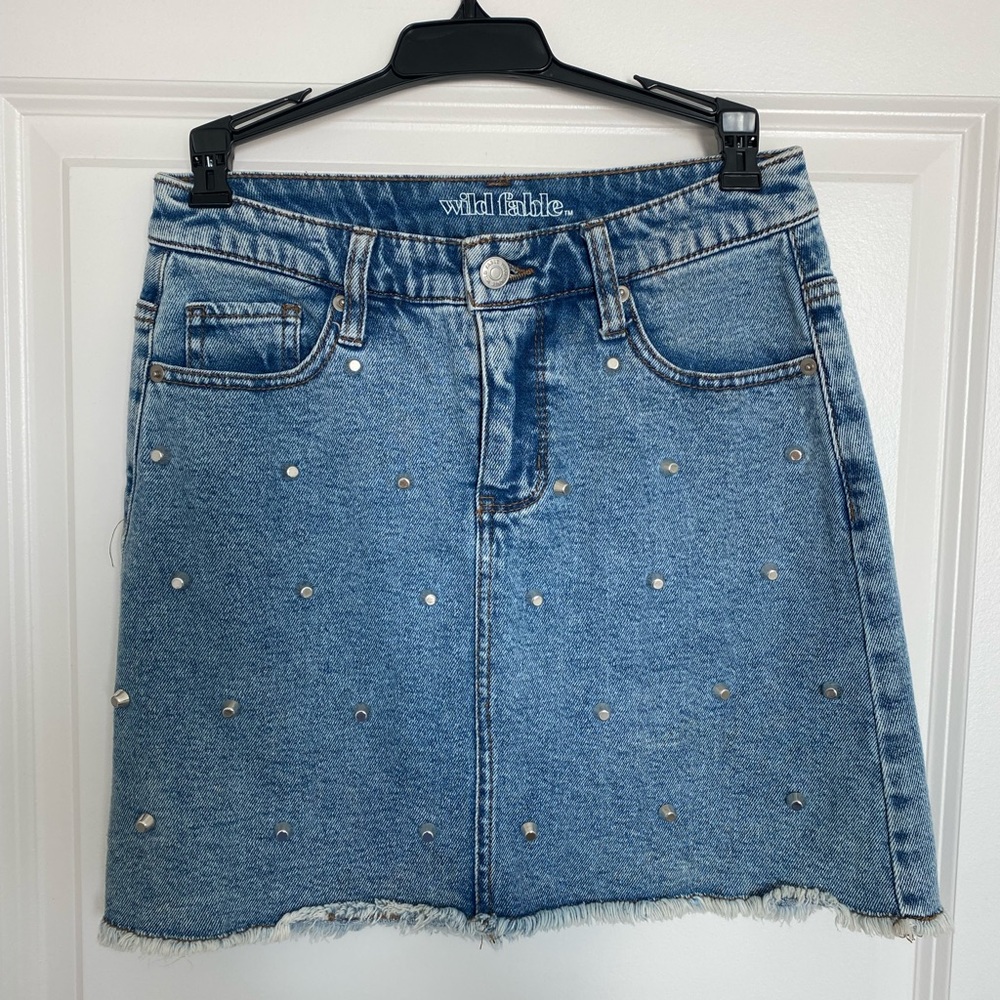 Target “wild fable” studded denim skirt
